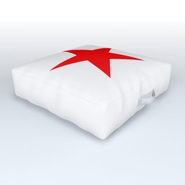 Red Star Outdoor Floor Cushion | Minimalism, Minimal Design, Symbol, Graphicdesign, Wild, Pop Art, Red, Pattern, Scandinavian, Star 