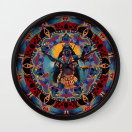 Kali Ma Goddess Energy Wall Clock | Indian, Protection, Meditation, Fractals, Hindugoddess, Mythology, Hinduism, Drawing, Sacredgeometry, Witchcraft 