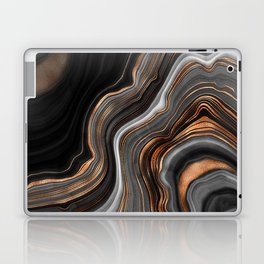 Glowing Marble Waves  Laptop Skin