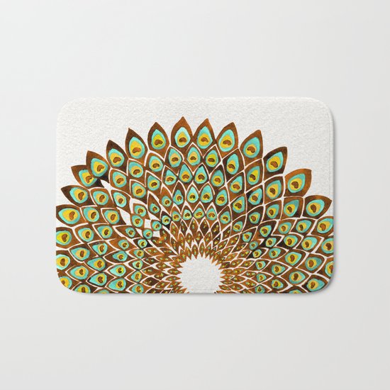 Peacock Mandala – 70s Palette Bath Mat