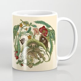 Botanical English Bulldog Coffee Mug