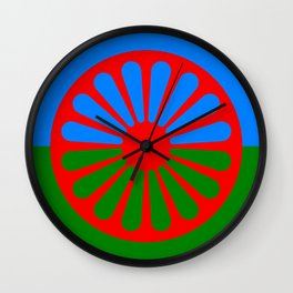 Romani Flag Wall Clock