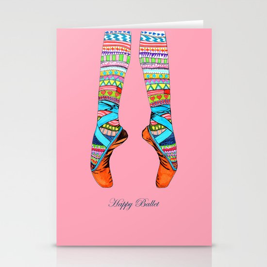 Happy Ballet Stationery Cards