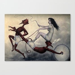 Vintage Devils Bike Canvas Print