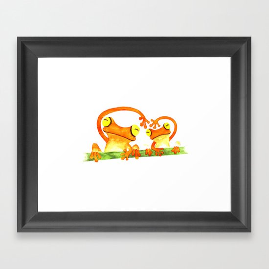 We Heart Framed Art Print