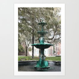 Savannah Fountain Art Print