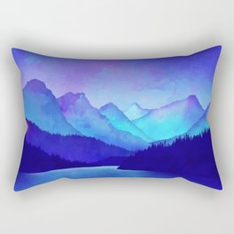Cerulean Blue Mountains Rectangular Pillow