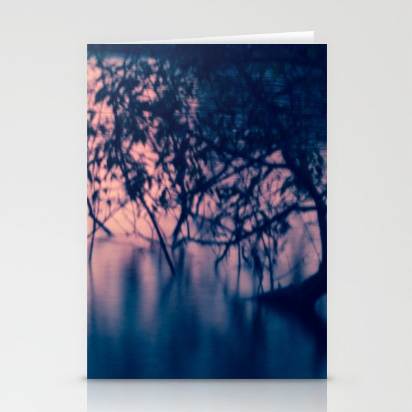 Tree in the lake Stationery Cards