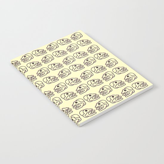 Monkey Skull - Aztec Glyph Notebook