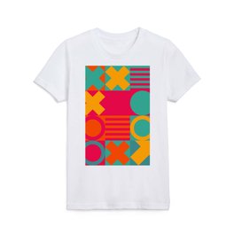 Pop Art Geometric Bauhaus Pattern Design  Kids T Shirt
