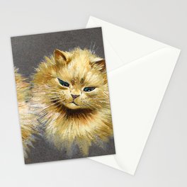 Study of a Cat's Head by Louis Wain Stationery Card