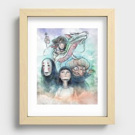 Spirited Away Watercolor Painting Recessed Framed Print