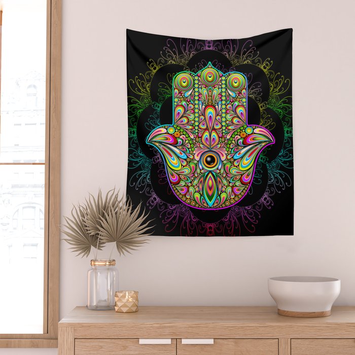 Hamsa sales hand tapestry