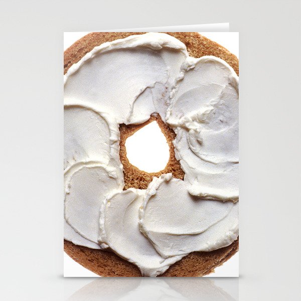 Bagel with Cream Cheese Stationery Cards