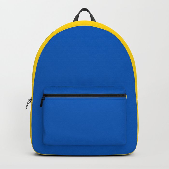 Sapphire and Yellow Solid Shapes Ukraine Flag Colors 100 Percent Commission Donated To IRC Read Bio Backpack
