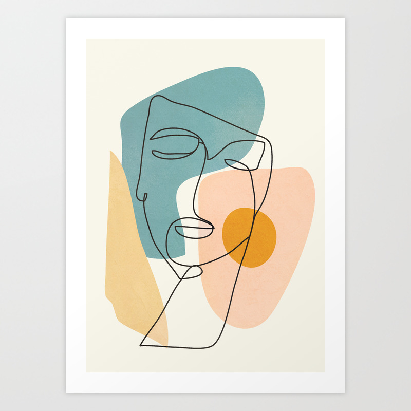 Abstract Face 12 Art Print