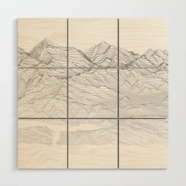Park City's Ski Mountains | Topographic Trail Map Wood Wall Art