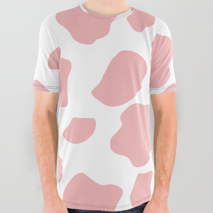 cow print - pink All Over Graphic Tee