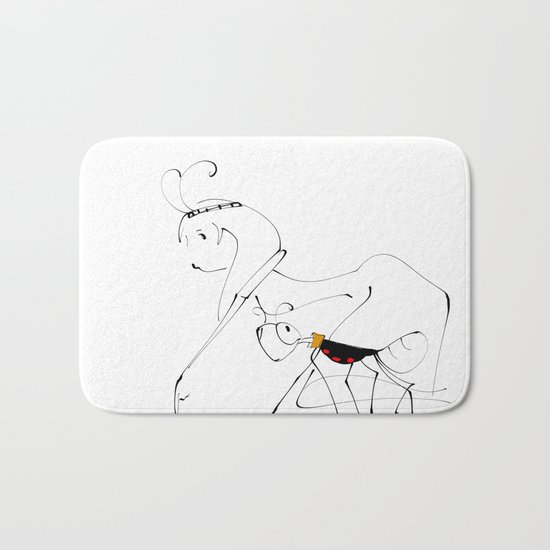 let's go find food together Bath Mat