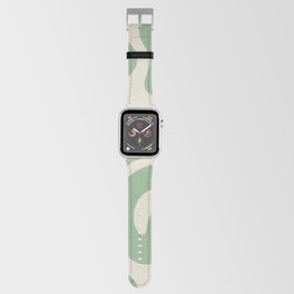 Warped Swirl Marble Pattern (sage green/cream) Apple Watch Band