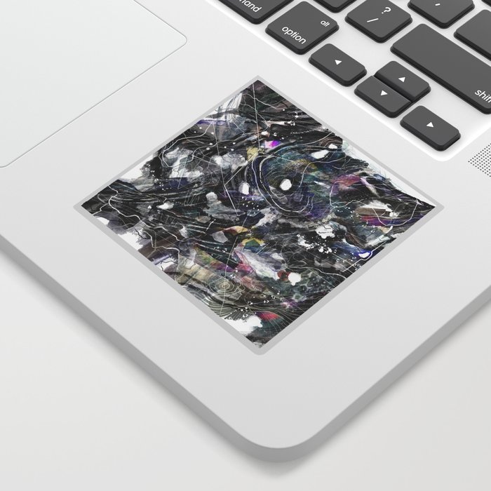 Abstract Map Black Sticker