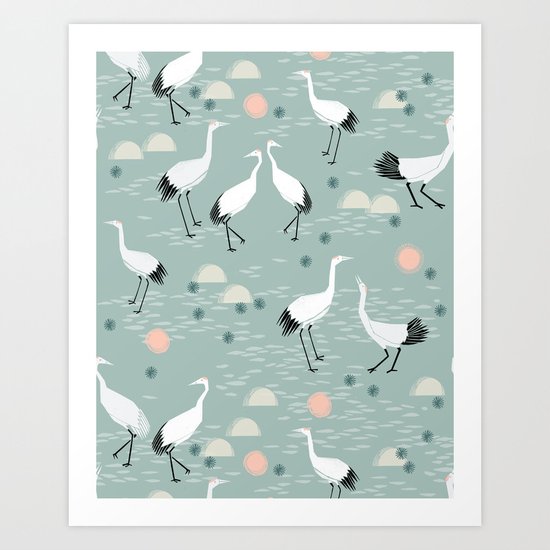 Cranes Art Print