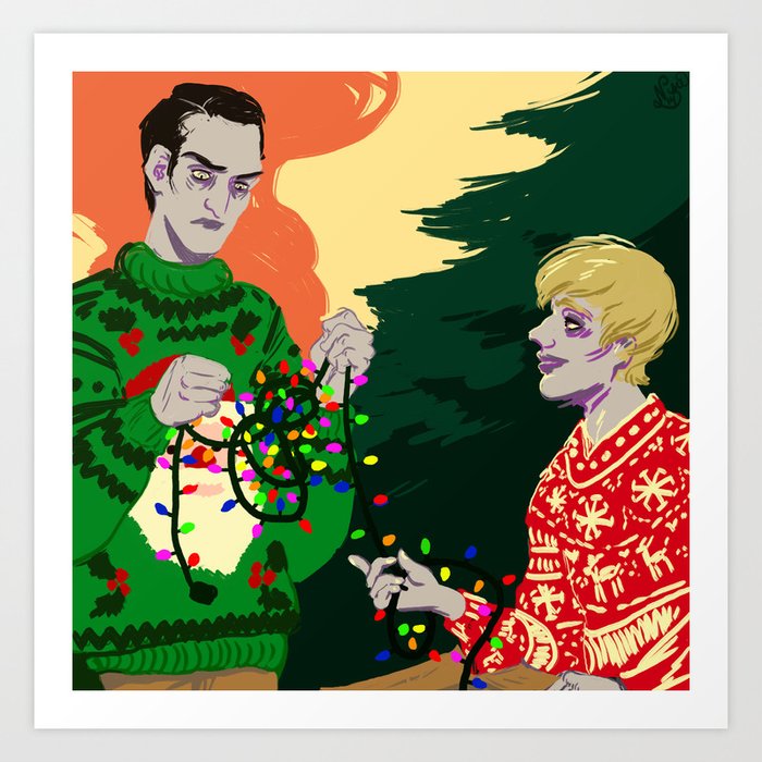 A Zombie Christmas Art Print By Nisiedraws Society6