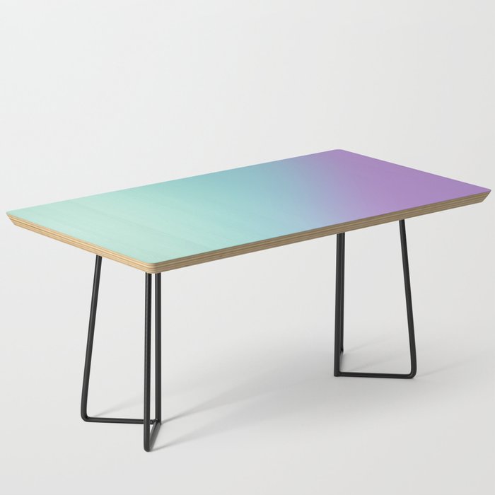 Muted Gradient in Light Green to Purple Coffee Table
