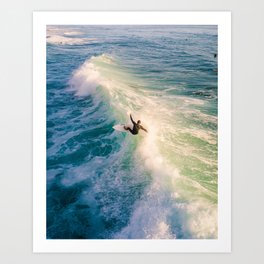 California Surfing Art Print