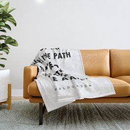 Do Not Go Where The Path May Lead - Ralph Waldo Emerson Quote - Literature - Typography Print Throw Blanket