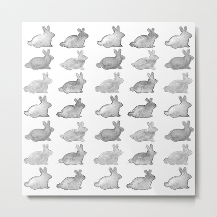 Bunny Silhouettes Metal Print