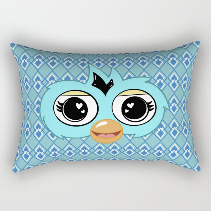 Blue Furby eyes Rectangular Pillow