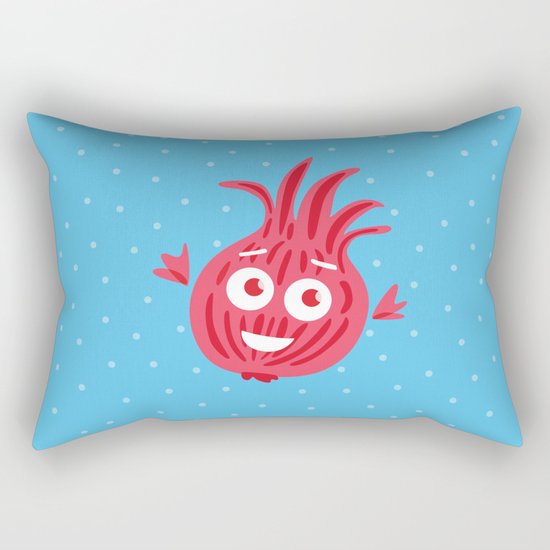 Cute Red Onion Rectangular Pillow