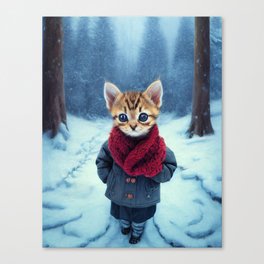 Winter Kitty Canvas Print