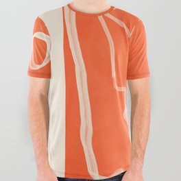 Abstract Loose Line 4 All Over Graphic Tee