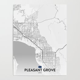 Pleasant Grove, Utah, United States - Light City Map Poster