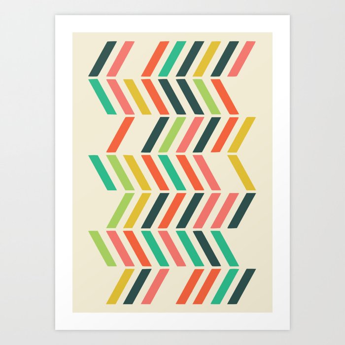 Color line pattern Art Print