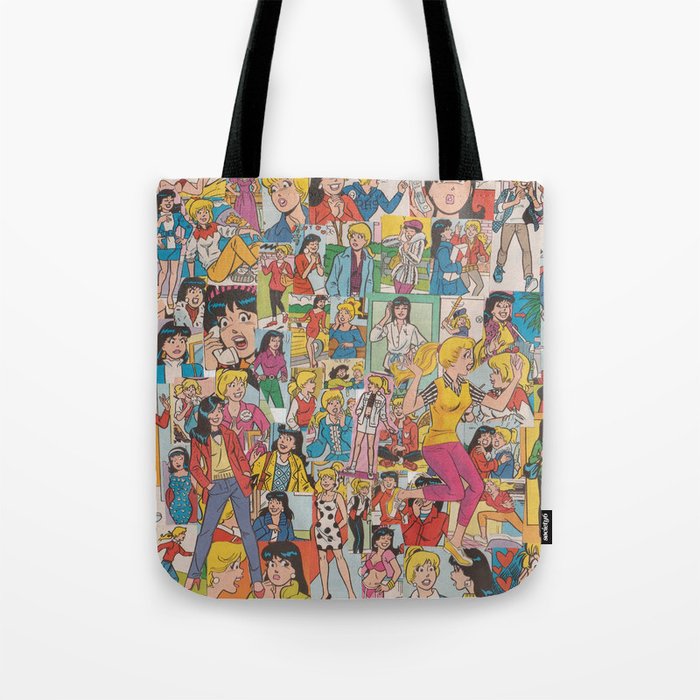 Betty and Veronica Collage Tote Bag by