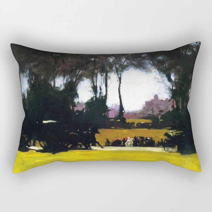 Central Park - New York City Landscape Painting by George Wesley Bellows Rectangular Pillow