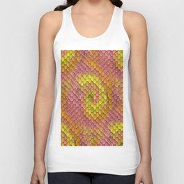 shell snakeskin mosaic warm colors Unisex Tank Top