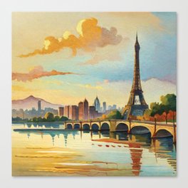 Paris in WaterColor Canvas Print