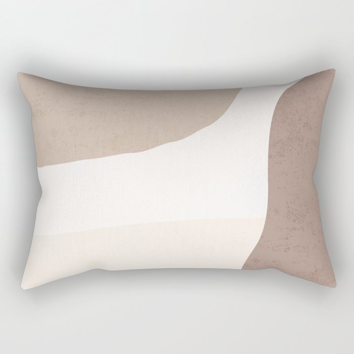 Organic Shapes Neutrals 1 Rectangular Pillow