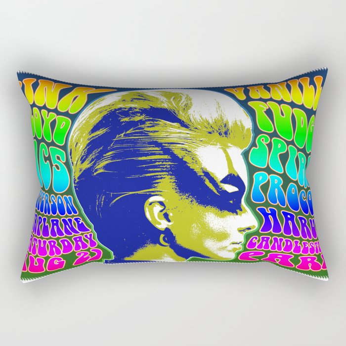 Psychedelic Music Festival Poster II Rectangular Pillow