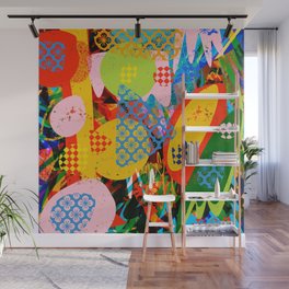 Abstract Colorful Patchwork Collage Art Decoration  Wall Mural