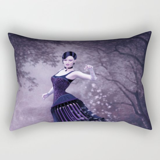 Black magic fairy Rectangular Pillow