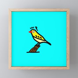 yellow bird Framed Mini Art Print