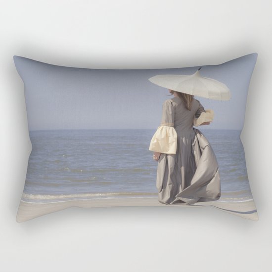 White Parasol Rectangular Pillow