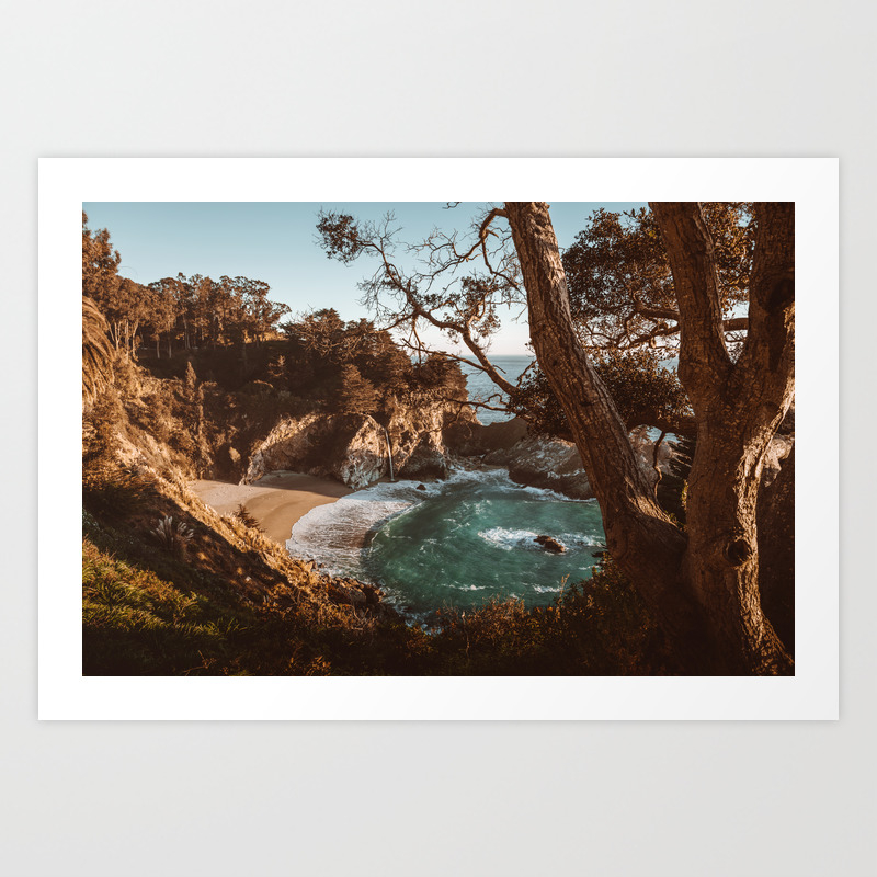 Big Sur Sunset At Mcway Falls Art Print By Jasde Society6