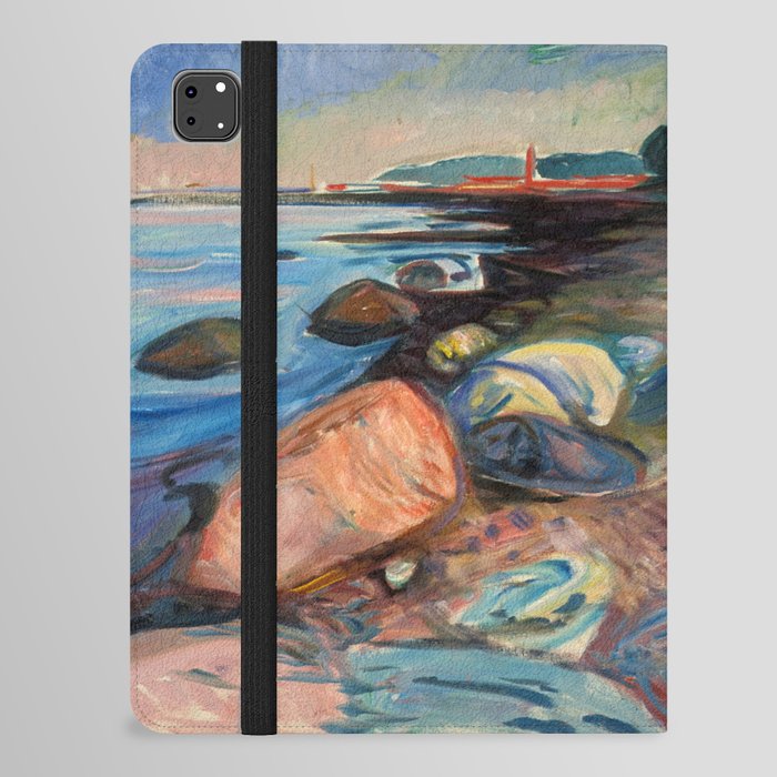 Edvard Munch Shore with Red House, 1904 iPad Folio Case