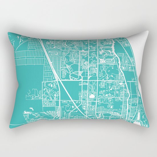 Jupiter FL map turquoise Rectangular Pillow